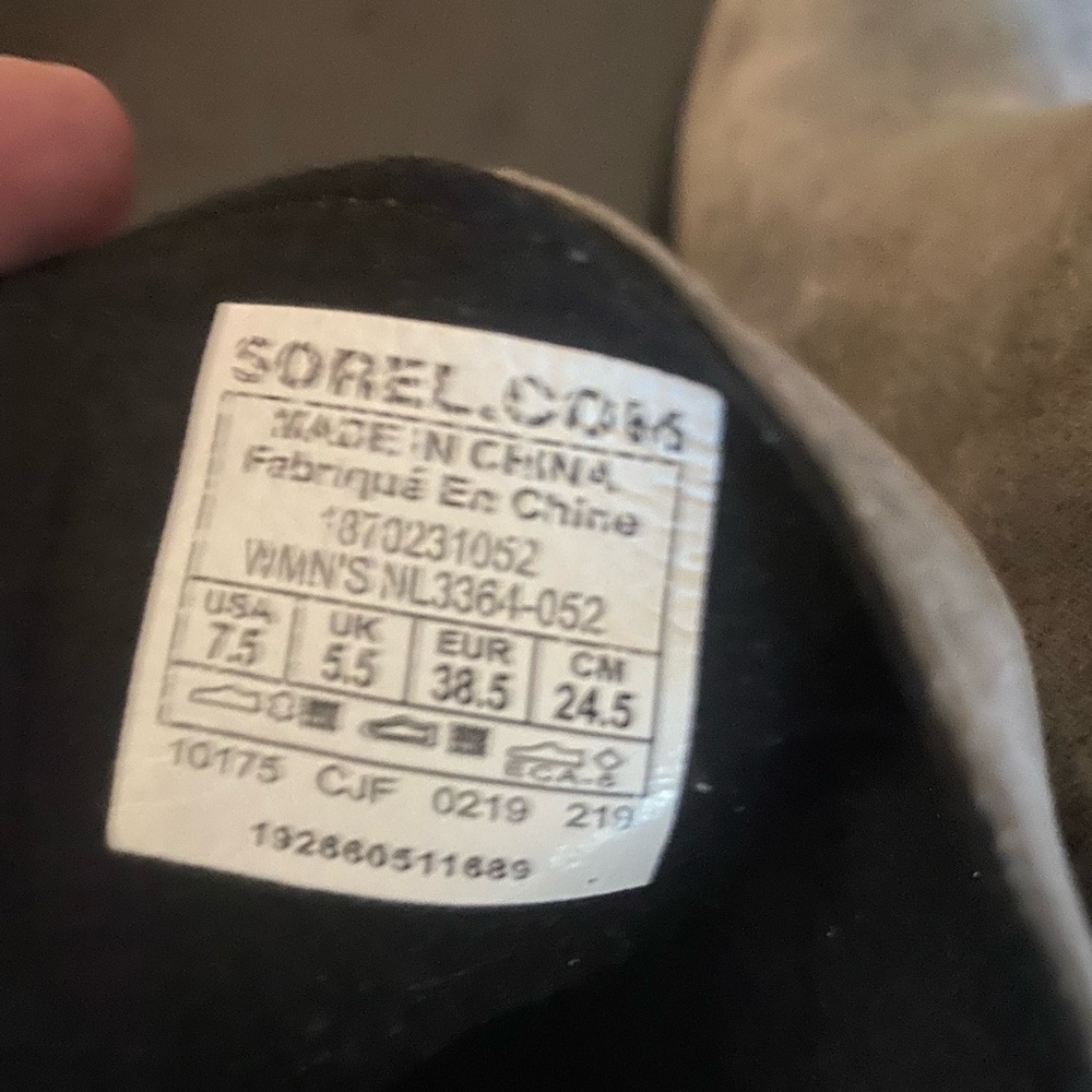 Sorel Gray Ankle Booties with Side Zipper - Picture 6 of 6